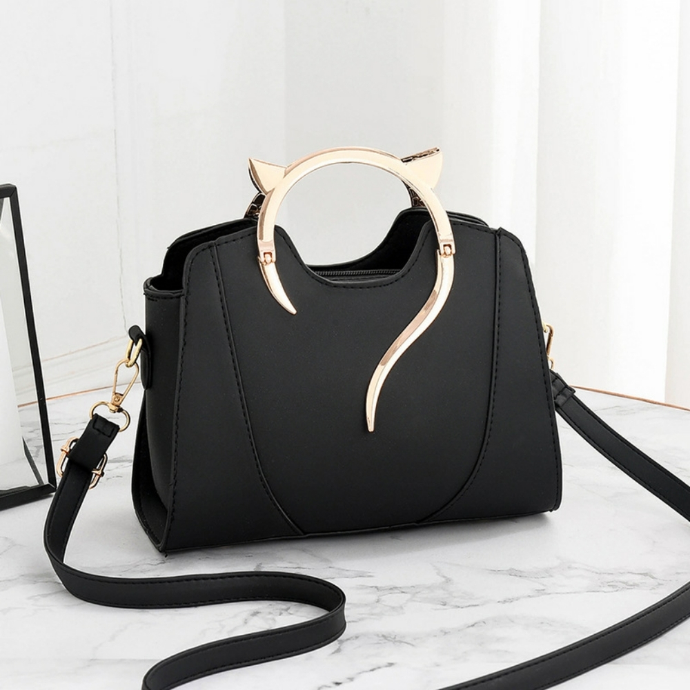 Cute Kitten Designed Handle Bag